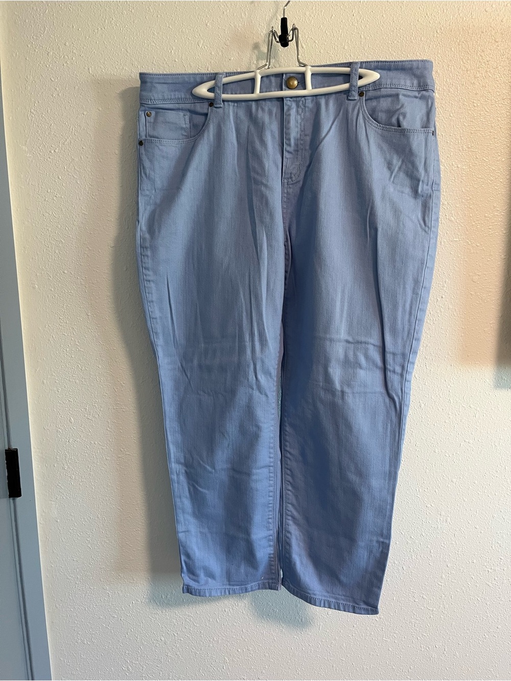 Chico's Light Blue Straight-Leg Women’s Jeans Size L/14